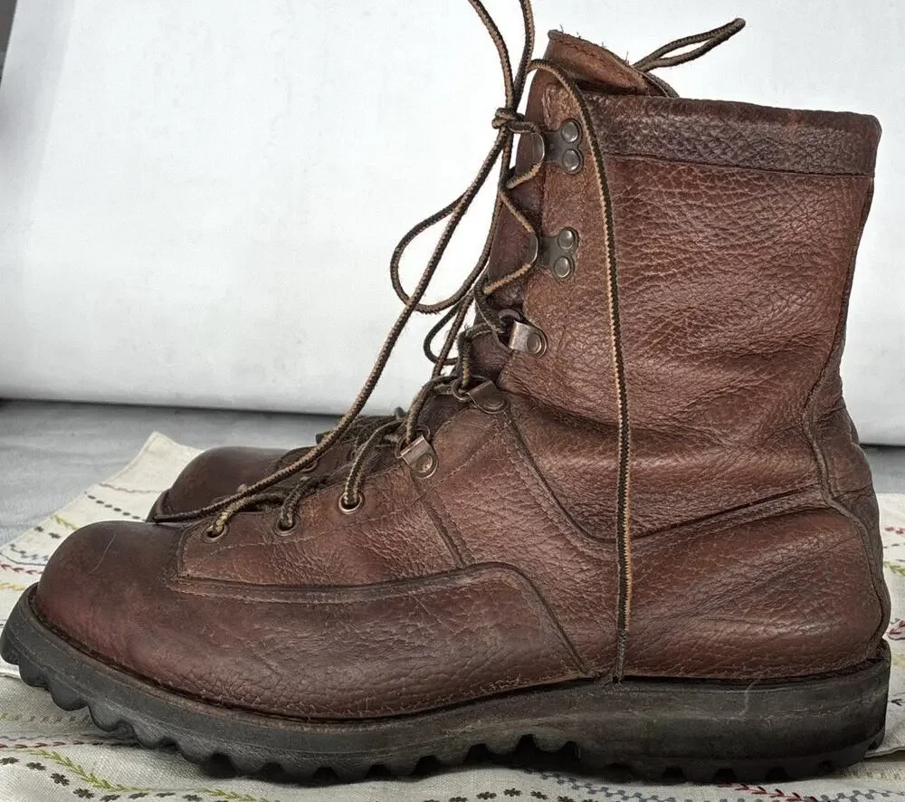 Vtg Danner Full Grain Pebble Bullhide Leather Goretex Hunting Boot 90s Men's 9.5